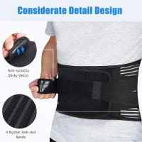 Lumbar para helbres Mujeres Cintura Alivio del dolor de espalda, ciática Escoliosis Cinturón de compresión de Giro Cinturón de soporte de Malla transpirable antideslizante - details 3