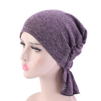 Bandana de Algodón Transpirable para Mujeres Turbante Pre-Atado Gorro de Cabeza para Pacientes de Cáncer Moda Femenina - details 5