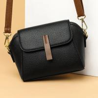 Bolso De Hombro Casual En Cuero PU Para Mujer Color Sólido Bolso Cruzado Con Cierre De Hebilla Y Cremallera - details 2