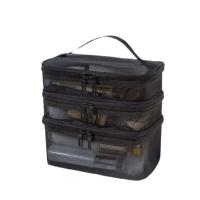 Bolsa organizadora de maquillaje grande para mujer, almacenamiento de cosméticos de viaje de malla transparente a la moda, artículos de tocador de 1/2/3 capas - details 0