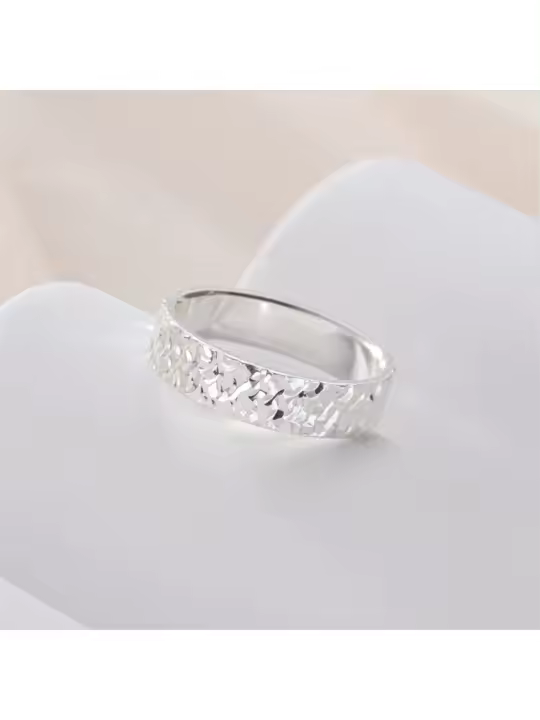 Anillo de Hielo Tallado de Moda de Alta Gama Estilo Versátil para Parejas - 1