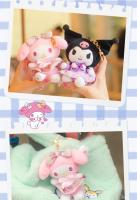 Llavero de juguetes de Peluche Sanrio Original, 5 estilos, fantasía Kuromi My Melody, muñecos de Peluche de dibujos animados, accesorios para bolso, colgantes, regalos - details 11