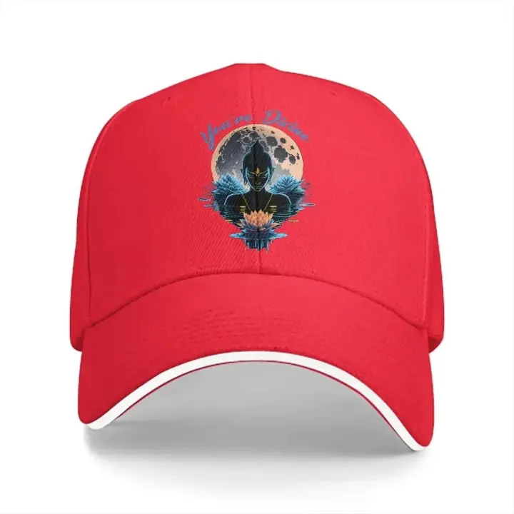 Gorra de Papá Moderna de Color Puro Gorra de Sol con Visera Gorra de Buda Oriental Misteriosa - 1