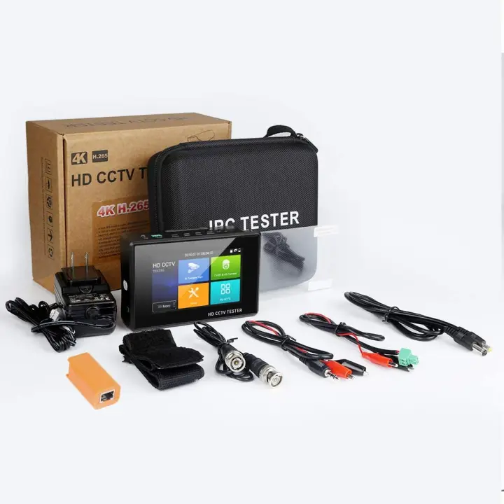 Elecpow-probador de CCTV 1800ADH-Plus con rastreador de cable, probador de cámara IP de muñeca de 4 pulgadas, 4K, H.265, CVBS, CVI, TVI, AHD, analógico - 1