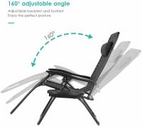 Juego de tumbona plegable con almohada, silla de jardín ergonómica, tumbona - details 18