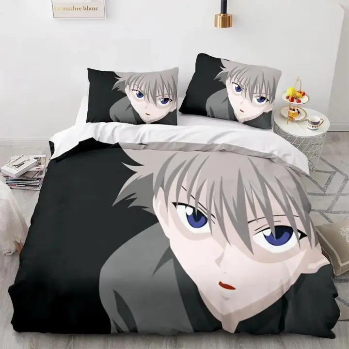 Juego de cama con estampado 3d de Anime Hunter × Hunter, juego de cama individual, doble, tamaño Queen y King, juego de funda nórdica para dormitorio de niños y adultos - 1