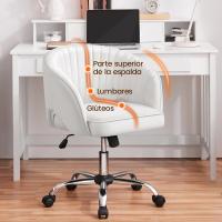 Silla de Oficina de Terciopelo Ruinas Giratorias de 360° Ajustable en Altura - details 41