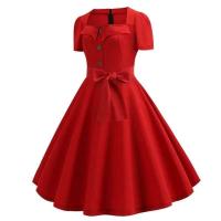 Elegante Vestido de Verano para Mujer Vintage 2025 Estilo Retro de los 50s 60s - details 1