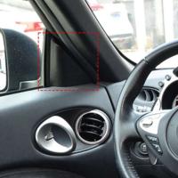 Utilizado para Nissan 370Z 2009-2020 pegatinas decorativas de pilar triangular interior delantero, decoración del pilar A del coche, patrón de fibra de carbono - details 7
