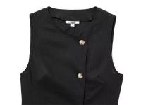 Conjunto Casual Elegante para Mujer Top sin Mangas con Botón, Pantalones Rectos Holgados, Moda de Verano 2025 - details 5