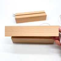 Base LED de madera de 5 mm con alimentación USB y luces RGB multicolores de color blanco cálido para lámparas de noche de plexiglás acrílico 3D - details 0