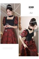 Vestido de Gala Elegante Estilo Hepburn Francés Lujo Ligero Alta Gama Vestido de Mujer para Adultos - details 10