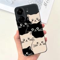 Funda trasera para Xiaomi Poco C65, cubierta suave de silicona líquida mate con estampado de dibujos animados de flores, protección a prueba de golpes - details 47
