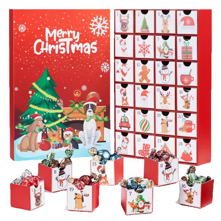 Calendario Adviento 2024 para Navidad, Regalos para amantes de los perros - 1