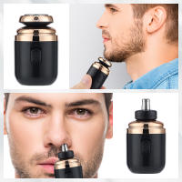 Mini Afeitadora eléctrica para hombres, recortadora de barba y pelo de nariz, tamaño de bolsillo, lavable, 2 en 1, cápsula de afeitar, cuchilla de viaje desmontable - details 3