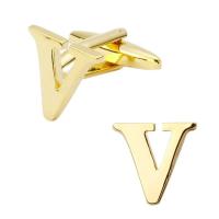 Gemelos de latón pulido a mano para hombre, joyería de alta calidad, chapado en oro, A-Z, 26 letras, moderno, nuevo - details 22