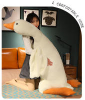 Muñeca de ganso blanco grande durmiendo, almohada de felpa creativa, regalo de cumpleaños para bebé, almohada trasera para cama - details 4
