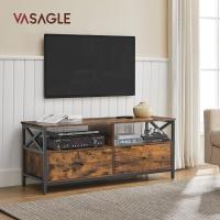 Mueble de TV Industrial 65 Pulgadas, 3 Cajones, Acero, Marrón Rústico y Negro - details 28