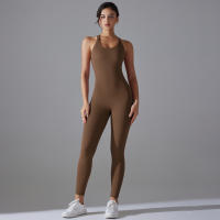 Hamidou-body de Yoga elástico, ropa de gimnasio, ropa deportiva de realce, mono de entrenamiento sin espalda, conjunto de Yoga de alta elasticidad para gimnasio - details 5