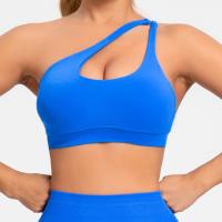 Sujetador deportivo asimétrico para mujer, Top de gimnasio con soporte alto, cuello Halter, espalda descubierta, Fitness, velocidad, Activewaer, entrenamiento, ropa interior sin costuras - details 23