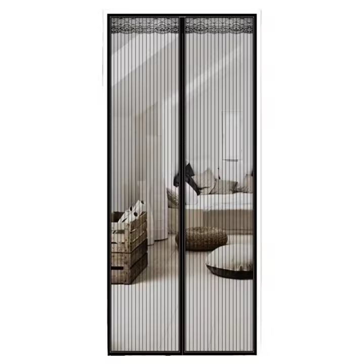 Cortina mosquitera Para Puerta,cortina de Puerta magnética,con Imanes de Cierre Automático y velcro - 1