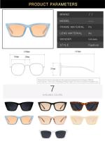 Gafas De Sol De ojo De gato Vintage para mujer, lentes De Sol cuadradas con montura pequeña, De diseñador De marca, Retro, a la moda - details 0