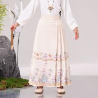 Nuevo Conjunto Hanfu para niña, falda con cara de caballo rosa estampada diaria de estilo chino - details 4