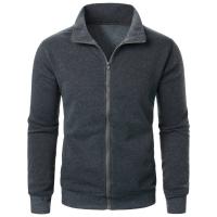 Chaqueta deportiva para hombre, informal, con cremallera, cuello levantado, abrigo con capucha, cárdigan, sólido - details 15