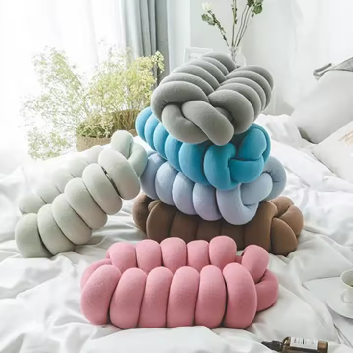 Cojín nórdico sin costuras para decoración del hogar, almohada Lumbar para asiento trasero de Silla, cama, sofá, oficina, siesta, descanso de manos, 8cm - 1