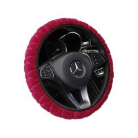 Funda de felpa para volante de coche, cuero corto suave y cálido, antideslizante, decoración de coche para hombres y mujeres, invierno - details 2