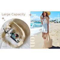 Bolso de Playa de Verano Leten Bolso de Mano Boho de Paisley Tejido Bolsa de Lujo con Forro de Cuero Ideal para Viajes y Compras - details 3