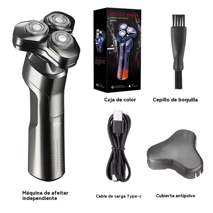 Afeitadora de cabeza hombre para barba eléctrica multifunción viajar Portátil - 1