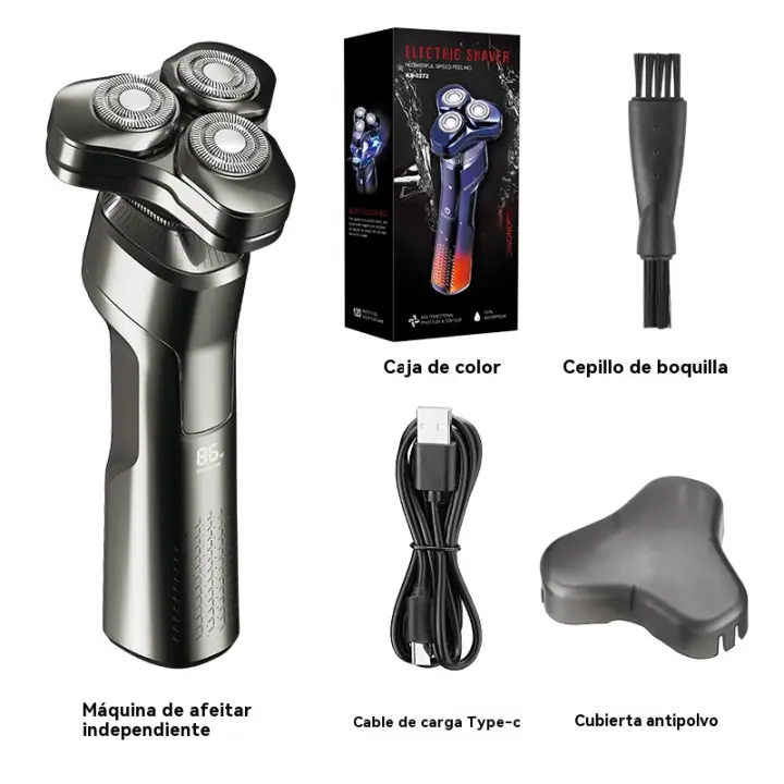 Afeitadora de cabeza hombre para barba eléctrica multifunción viajar Portátil - 1