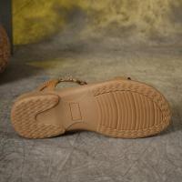 Sandalias de Tacón Plano para Mujer 2025 Estilo Boho con Cuentas de Madera y Strass - details 20