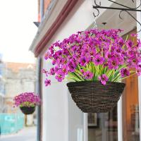 Flores Artificiales Resistentes a Rayos UV 12 Piezas de Plástico Duraderas para Cajas de Ventanas, Macetas, Patios, Hogares, Decoración Interior y Exterior - details 9