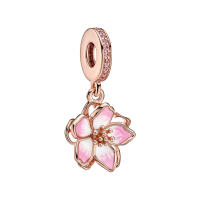 Abalorio colgante de flor de cerezo, Pulsera Original de Plata de Ley 925 para fabricación de joyas - details 0