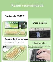 F3198 juego de teclado y ratón inalámbricos sensación mecánica conexión de tres modos teclado RGB juego oficina portátil - details 0