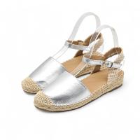 Zapatos de Verano de Lona de Yute con Tacón de Cuña Bajo y Hebilla Sencilla - details 32