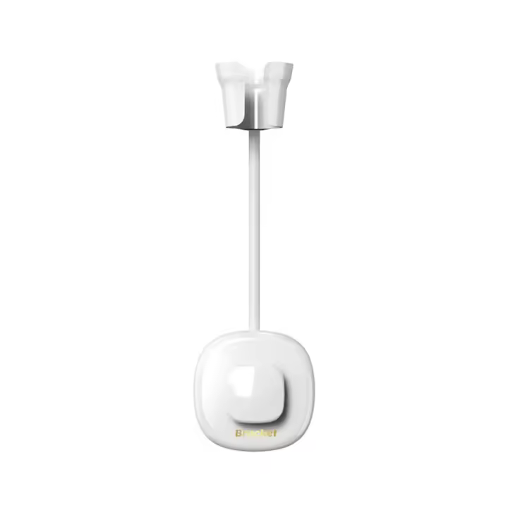 Soporte para secador de pelo sin perforación, ajustable a mano, ahorra espacio, soporte para secador de pelo, soporte de ducha impermeable montado en la pared para Baño - 1
