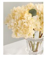 Ramo de hortensias de tela de seda DIY, paquete de flores artificiales Retro Vintage, decoración de boda de flores falsas - details 12