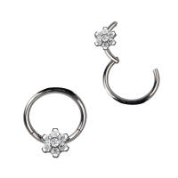 G23 titanium segmento con bisagras anillos flor cz pierc nariz labial labret cartílago tragus de La Oreja daith hélice aro piercings joyas de cuerpo - details 1
