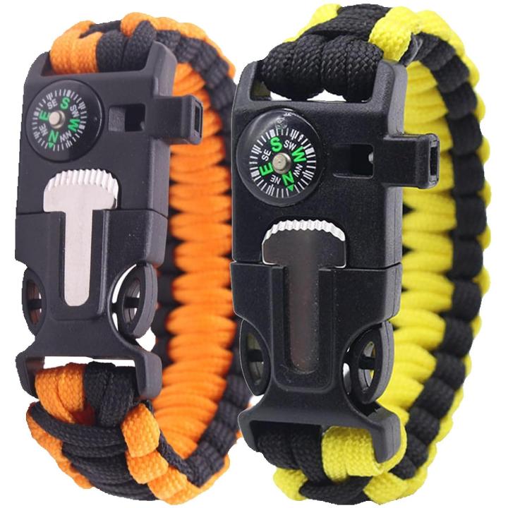 Pulsera de Supervivencia Paracord Brazalete Táctico 5 en 1 con Cuerda de Paracaídas