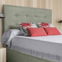 Cabecero tapizado acolchado para dormitorio, modelo Tablet largo en tela antimanchas gris antracita y medidas 151 x 125 cm para camas de 135 o 150 cm. - details 27