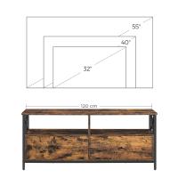 Mueble de TV Industrial 65 Pulgadas, 3 Cajones, Acero, Marrón Rústico y Negro - details 35