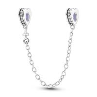 Cadena de Seguridad en Forma de Cruz Original 925 Plata Esterlina con Cuentas Ajuste para Pulsera Diy Joyería de Damas Regalo de Cumpleaños - details 10