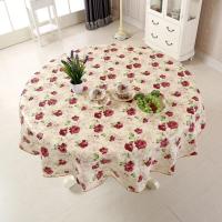 Mantel de Mesa de Algodón Floral Redondo Cubierta de Mesa de Cena de Graciosidad de 6 Plazas para Dormitorio Patio Evento - details 19