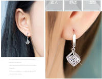 Andara Pendientes de Plata Esterlina  con Cristal de Zirconia Diseño de Cubo de Rubik's Amor Dulce para Mujeres Joyería Fina - details 1
