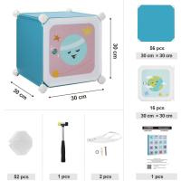 Organizador Modular para Niños 15 Cubos de Plástico para Ropa, Zapatos, Juguetes 153 x 31 x 153 cm - details 8