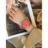 Empress West New Rose Red Crushed Ice Blue Esfera pequeña Banda de acero de cuarzo Reloj de mujer Color de fruta del dragón - details 12