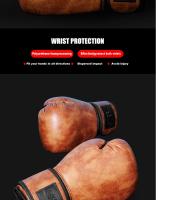 Guantes de Boxeo Retro Colores para Adultos Cuero PU para MMA, Muay Thai, Sanda GYM 6 a 12OZ - details 15